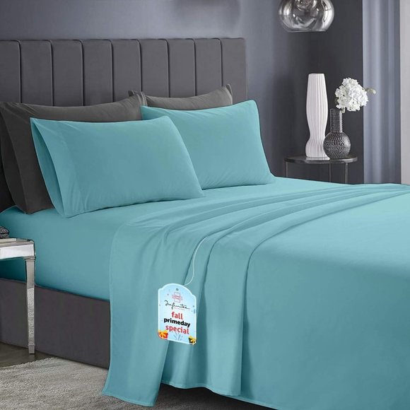 *New Queen or King 1800 TC Series 4 Piece Bed Sheets - Soft Brushed Micr… - Picture 4 of 8